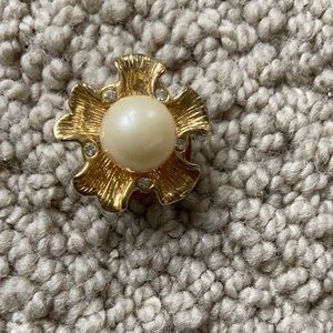 VIntage Faux Gold and Pearl Button Cover